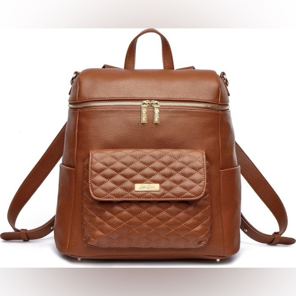 Luli Bebe Faux Leather Diaper Backpack